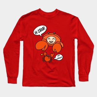 Cute chibi cartoon crab Long Sleeve T-Shirt